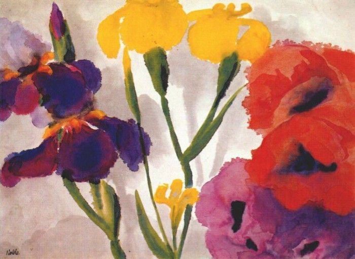 nolde irises and poppies. ,  