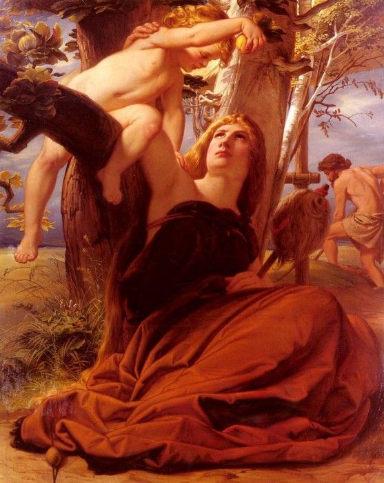 Steinle Eduard Jakob von Adam And Eve After The Fall. Steinle,  