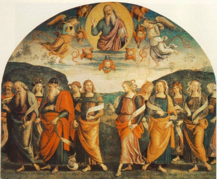 Perugino Pietro The Almighty with Prophets and Sybils 1500. , 