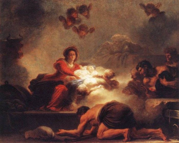 Fragonard Adoration of the Shepherds. 