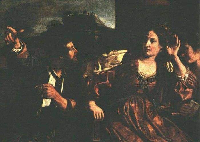 GUERCINO Semiramis Receiving Word of the Revolt of Babylon. ,   