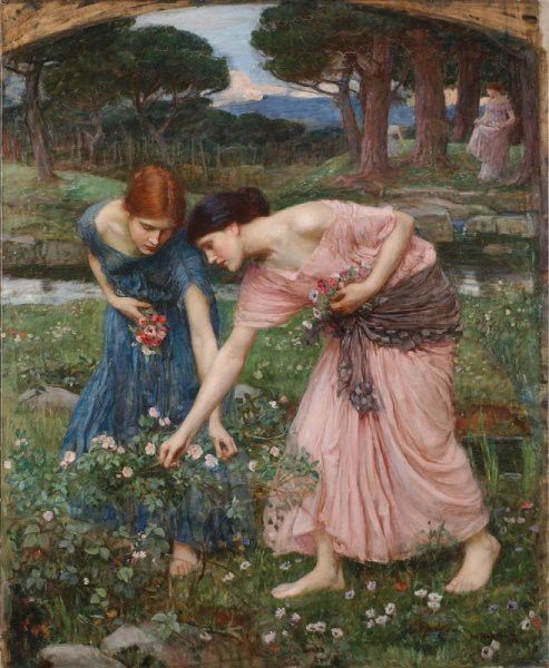 JohnWaterhouse GatherYeRosebudsWhileYeMay 1909Small. ���������, ���� ������
