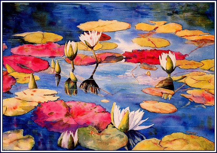 bs-flo- Perla Fox- Lily Pads. , Pearl