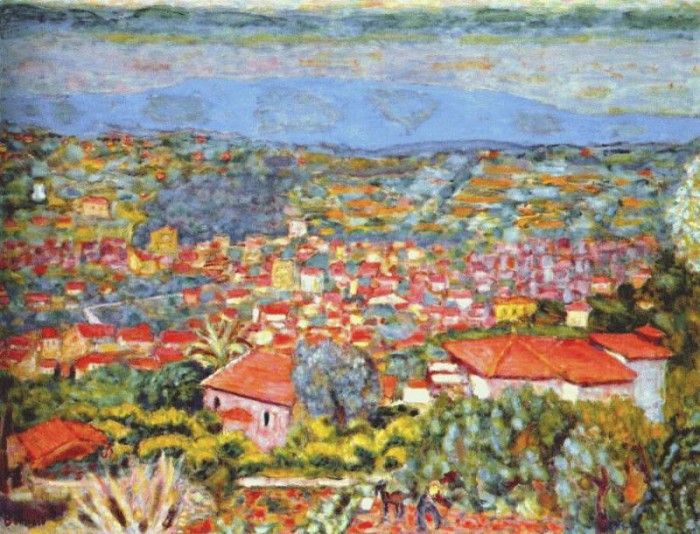 bonnard panoramic view of le cannet 1941.  