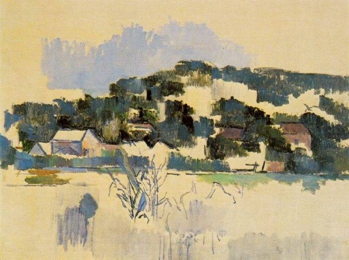 CEZANNE - HOUSES ON THE HILL, 1900-06. , 