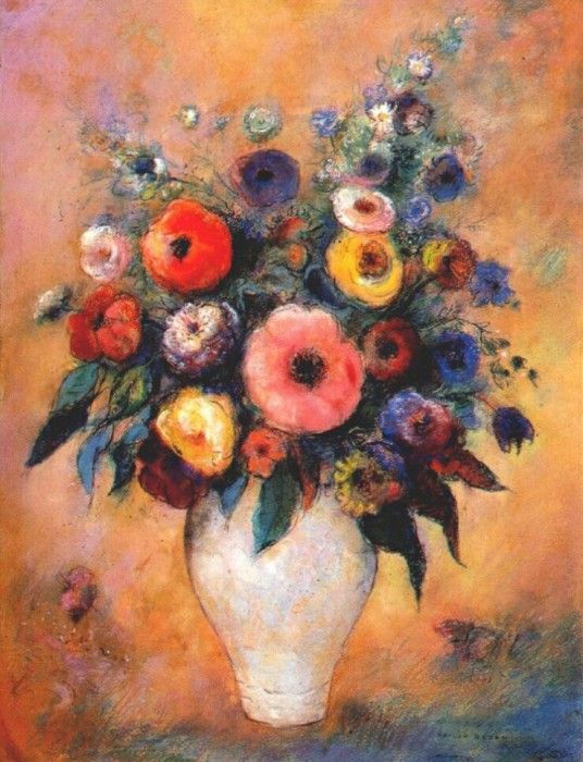 redon vase of flowers c1912.  