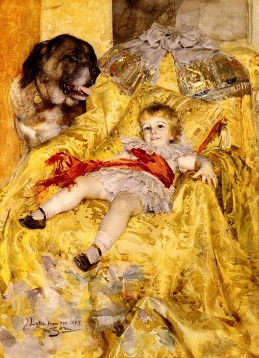 Zorn Anders A Portrait Of a Christian De Falbe. , 