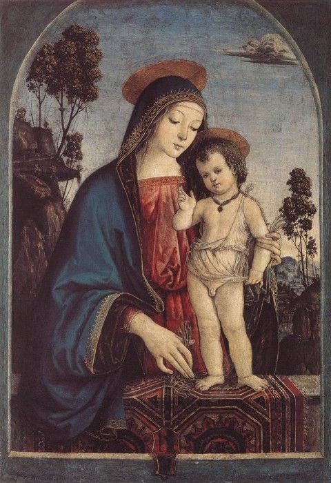 Pinturicchio La Vergine e il bambino 1475.    