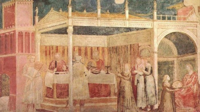Giotto   Life of St John the Baptist   [03]   Feast of Herod.   