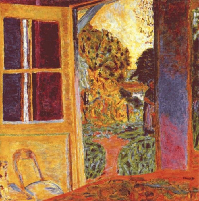 bonnard door opening onto the garden c1924.  