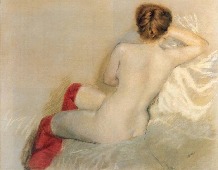 Nittis Nudo con le Calze Rosse. ,  