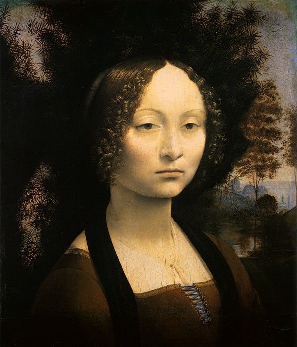 Leonardo Portrait of Ginevra Benci, 1474-76, 42x37 cm, NG Wa. ,  