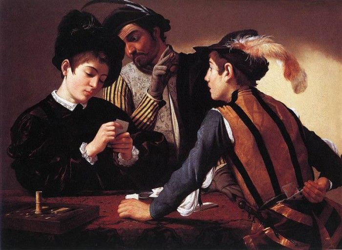 Caravaggio - The Cardsharps. ,   