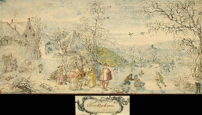 Alsloot Winter Landscape with Figures, 1612-16, Eremitaget. Alsloot,  