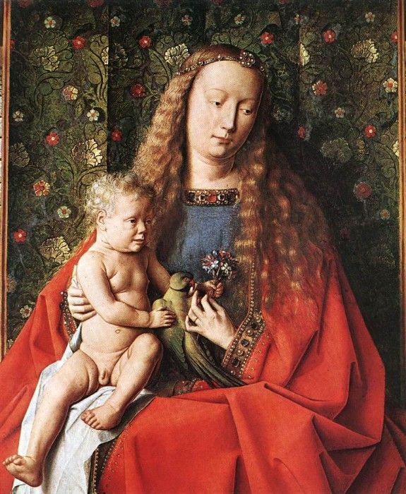 Eyck Jan van The Madonna with Canon van der Paele detail 2. ,  