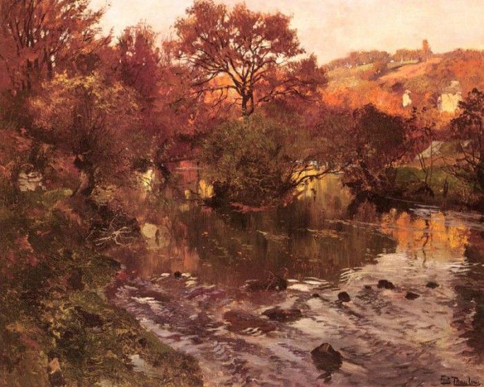 Thaulow Frits Golden Autumn Brittany. Thaulow 