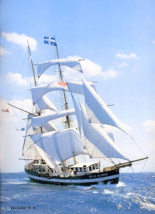 dk tall ships belle blonde brigantine lyr 1906. 