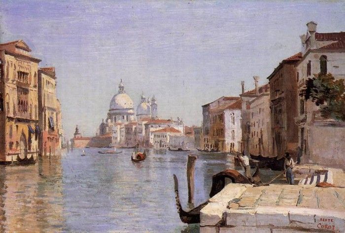 Corot Venice View of Campo della Carita from the Dome of the Salute. , --