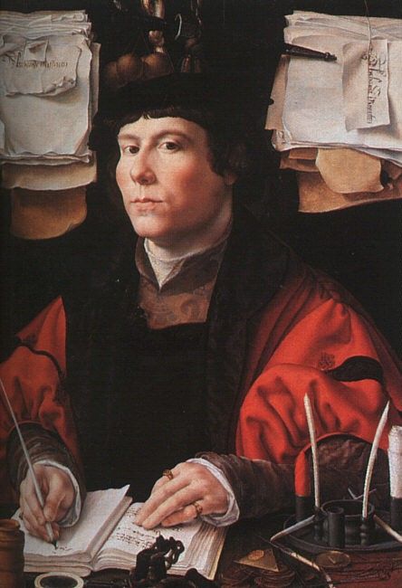 Mabuse (Jan Gossaert) Portrait of a Merchant, 1530, National.   