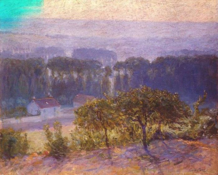 rose late afternoon, giverny c1907-9. , 