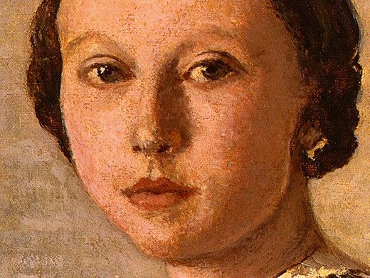 Corot Portrait of a Young Girl, 1859, Detalj 2, NG Washingto. , --