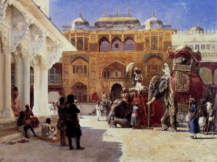 Weeks Edwin Arrival Of Prince Humbert The Rajah At The Palace Of Amber. ,  