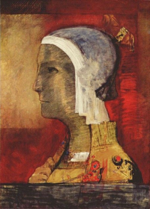 redon symbolic head 1890.  