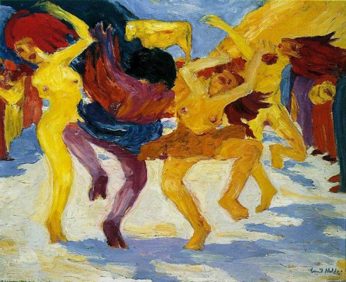 Nolde Dance Around the Golden Calf, 1910, 88x105.5 cm. ,  