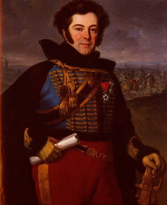 Vernet Emile Jean Horace Portrait Of Lieutenant Colonel, Comte De Thalouet.    