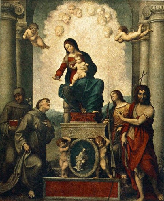 CORREGGIO Madonna With St Francis. 