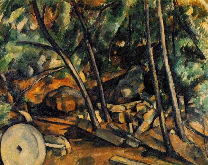 CeZANNE WOODS WITH MILLSTONE,1898-1900, COLL.MRS CARROLL S.T. , 