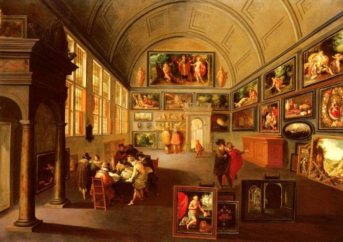 Francken Frans The Interior Of A Picture Gallery. Francken,  