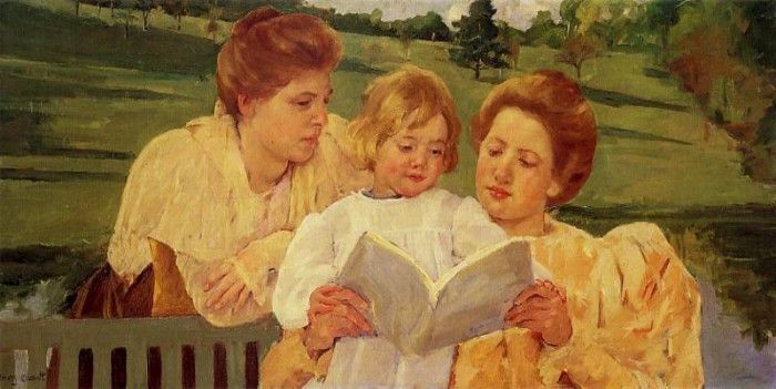 Cassatt Mary The Garden Reading.  