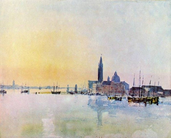 Turner Joseph Mallord William Venice San Guirgio from the Dogana Sunrise. ,   
