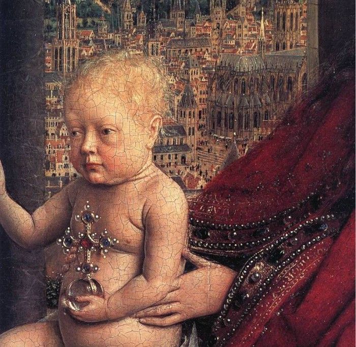 Eyck Jan van The Virgin of Chancellor Rolin detail 2. ,  