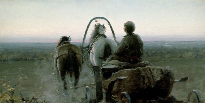 Arkhipov, Abram Efimovich -- The Return Journey, 1896. ,  