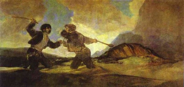 Francisco de Goya - Fight with Clubs.   ,  