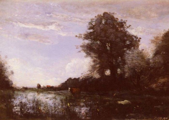 Corot Jean-Baptiste Camille Marais De Cuicy,%20Pres%20Douai. , --