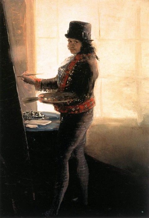 GOYA Francisco de Self Portrait in the Workshop.   ,  