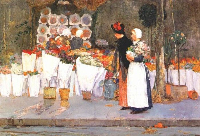 hassam at the florist 1889. , 