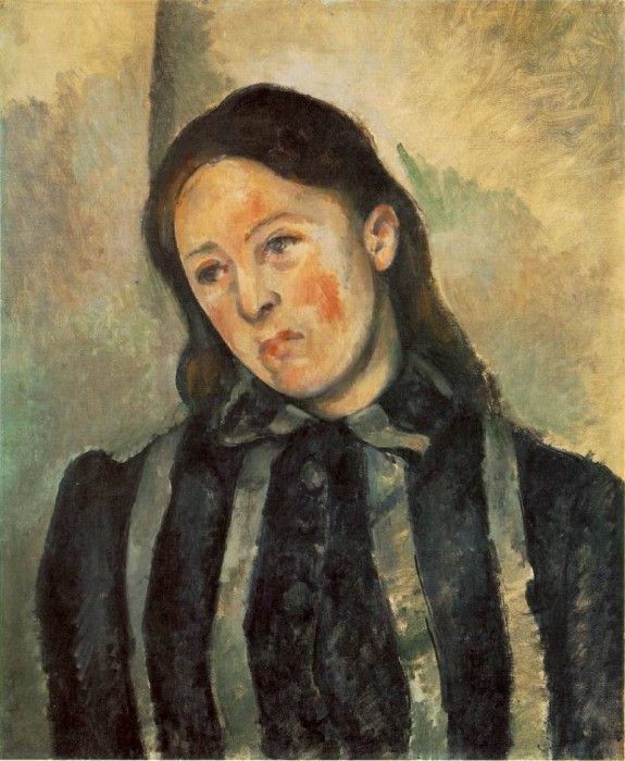 CeZANNE MADAME CeZANNE AUX CHEVEUX DeNOUeS,1890-92, PHILADEL. , 