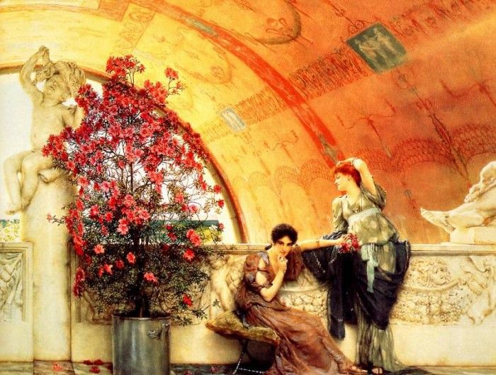 Lawrence Alma-Tadema - Rivales inconscientes de letre, De. - 