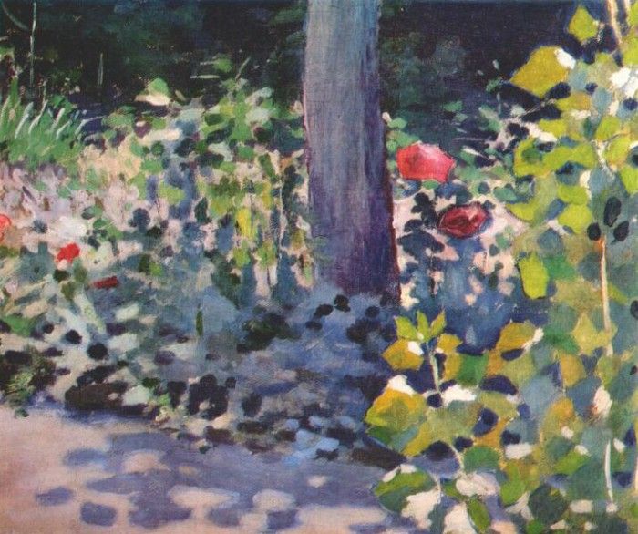 borisov-musatov poppies in a garden 1894. -,  (1870-1905)