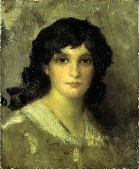 Whistler James Abott McNeill Head of a Young Woman. ,   