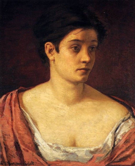 Cassatt Mary Portrait Of A Woman.  