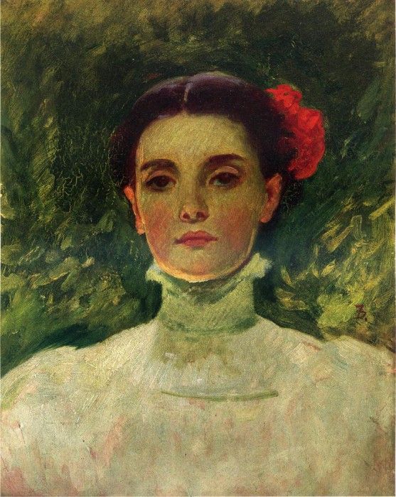 Duveneck Frank Portrait of Maggie Wilson. Duveneck, 