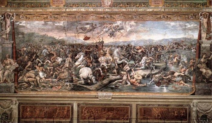 Raffaello - Stanze Vaticane - The Battle at Pons Milvius. 