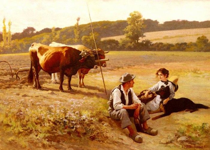 Debat Ponson Edouard Bernard Rest In The Fields. -Ponsan,  