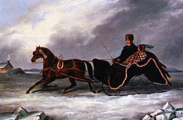 Cornelius Kriegoff - La Carriole Bleue, De. Krieghoff, 