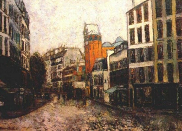 utrillo rue des abbesses c1910. , 